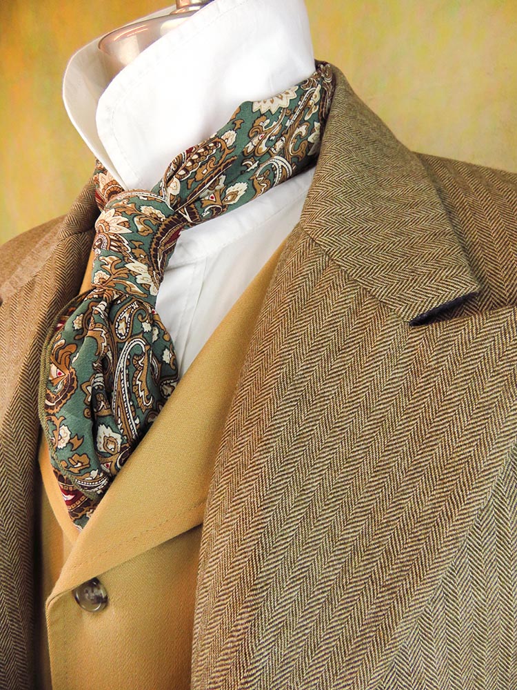 Men's Town Coat - Muted Tan Herringbone