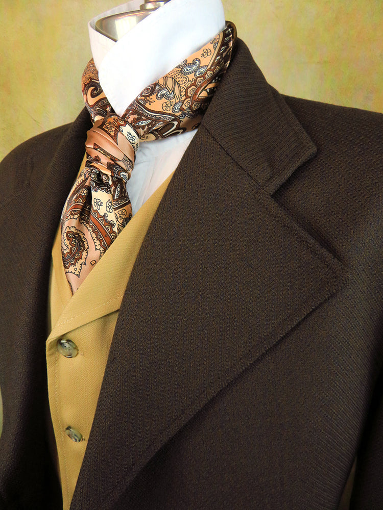 Men's Frock Coat - Dark Brown Tweed