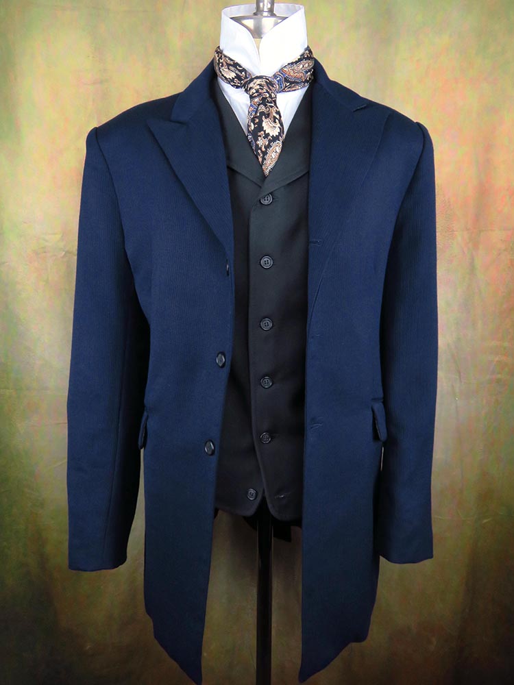 Men's Town Coat - Dark Blue Heavy Cord