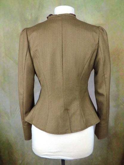 Women's Victoriana Jacket - Dark Tan Herringbone