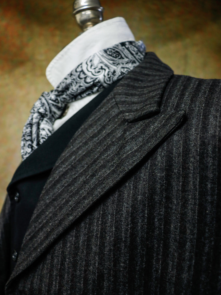Men's Town Coat - Charcoal with Grey Shadowstripe