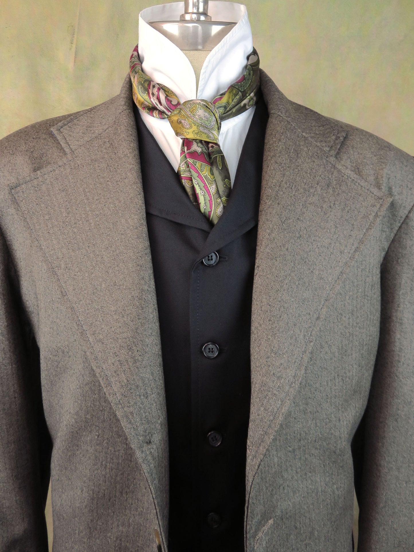 Men's Frock Coat - Cedar Brown Mini Herringbone