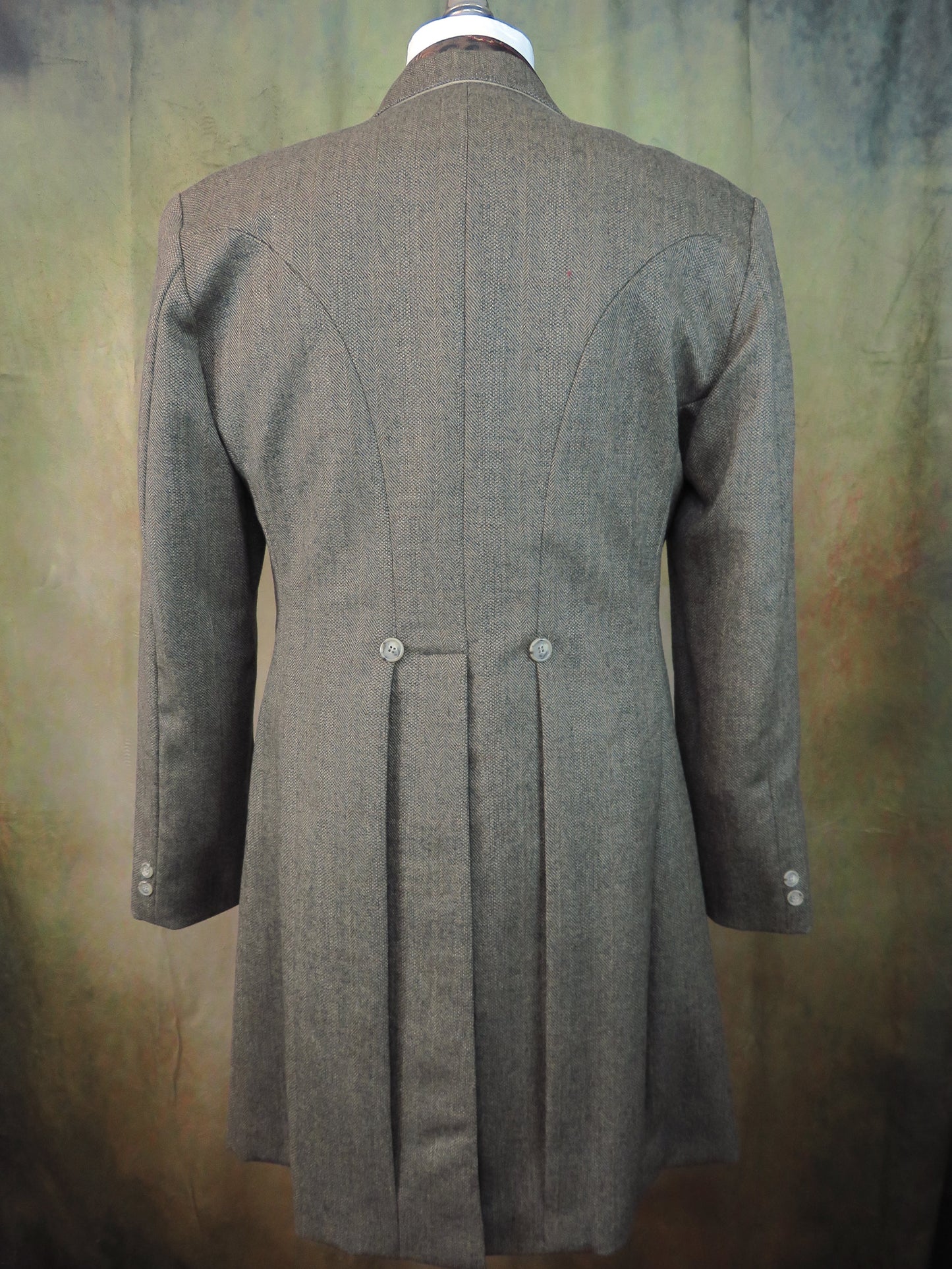 Men's Frock Coat - Verdun Green Herringbone