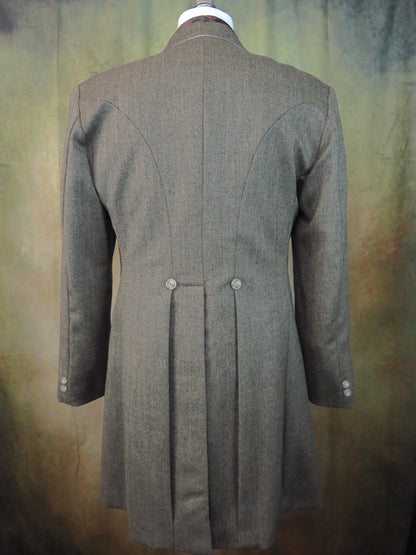 Men's Frock Coat - Verdun Green Herringbone