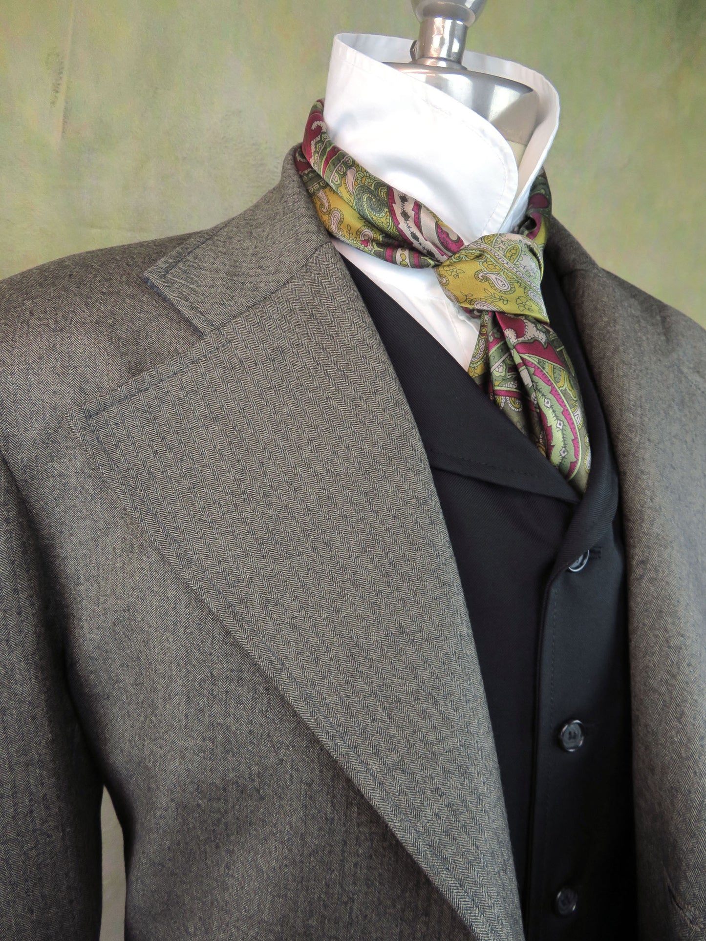Men's Frock Coat - Cedar Brown Mini Herringbone