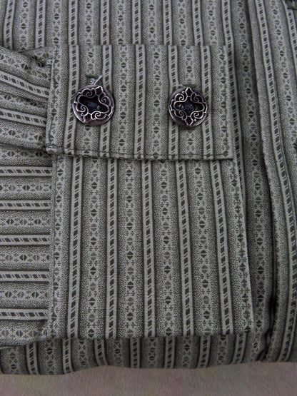Putty Filigree Stripe Men's Dakota Shirt