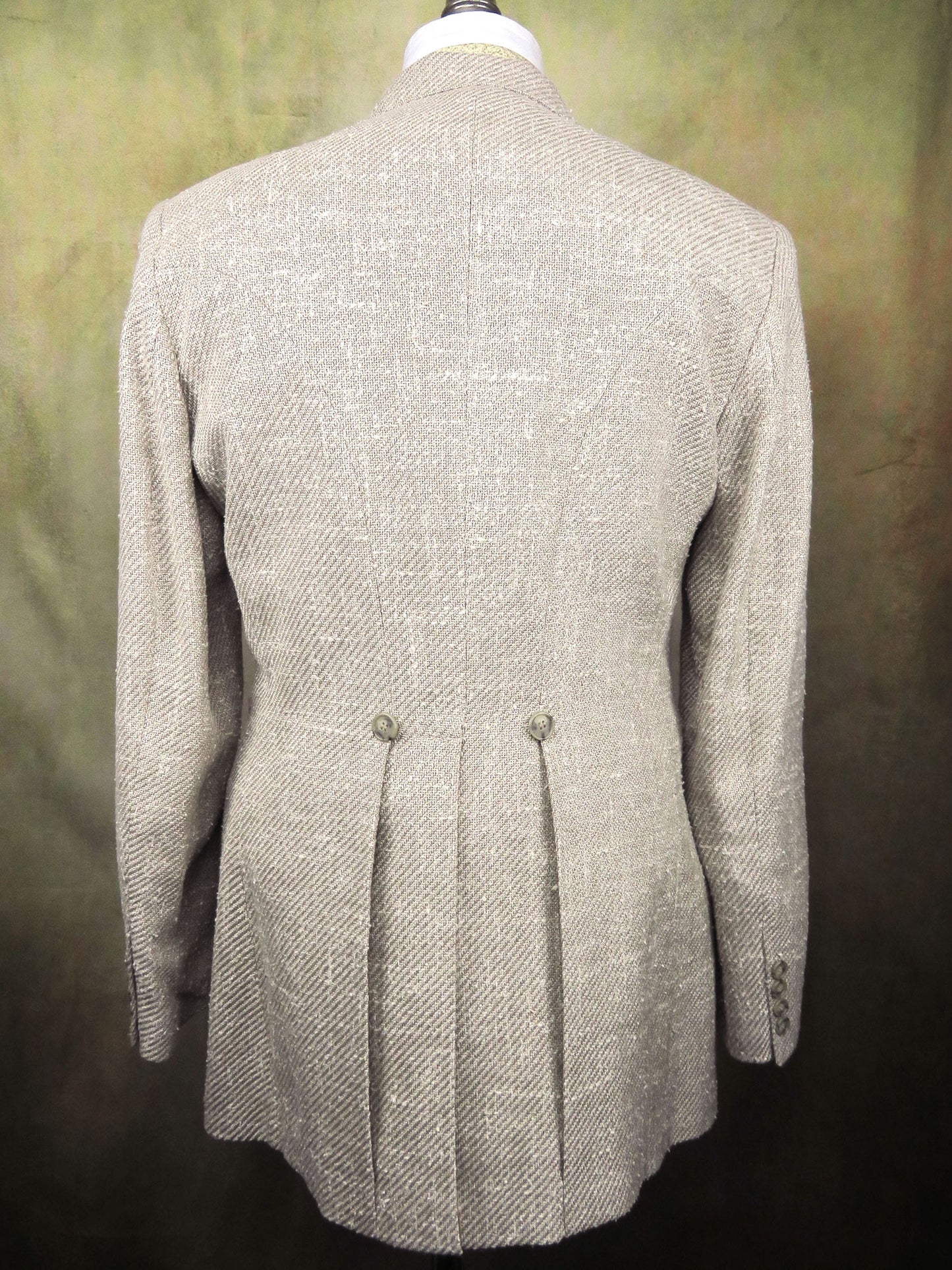 Men's Town Coat - Ivory Diagonal Stripe #341