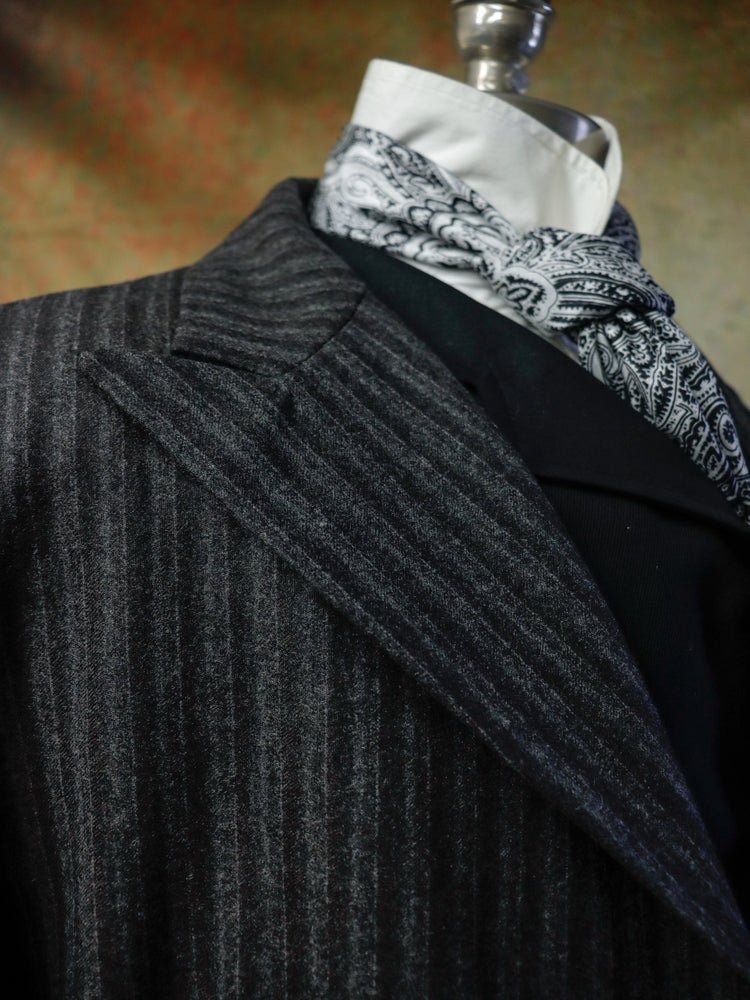 Men's Town Coat - Charcoal with Grey Shadowstripe