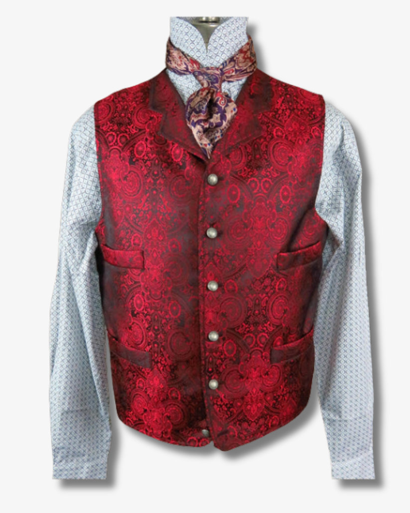 Red Brocade | Vest | Production Registry