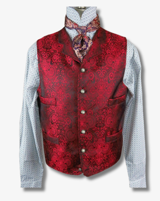 Red Brocade | Vest | Production Registry