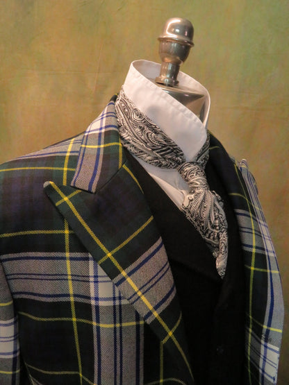 Men's Town Coat - Blue and Green Tartan