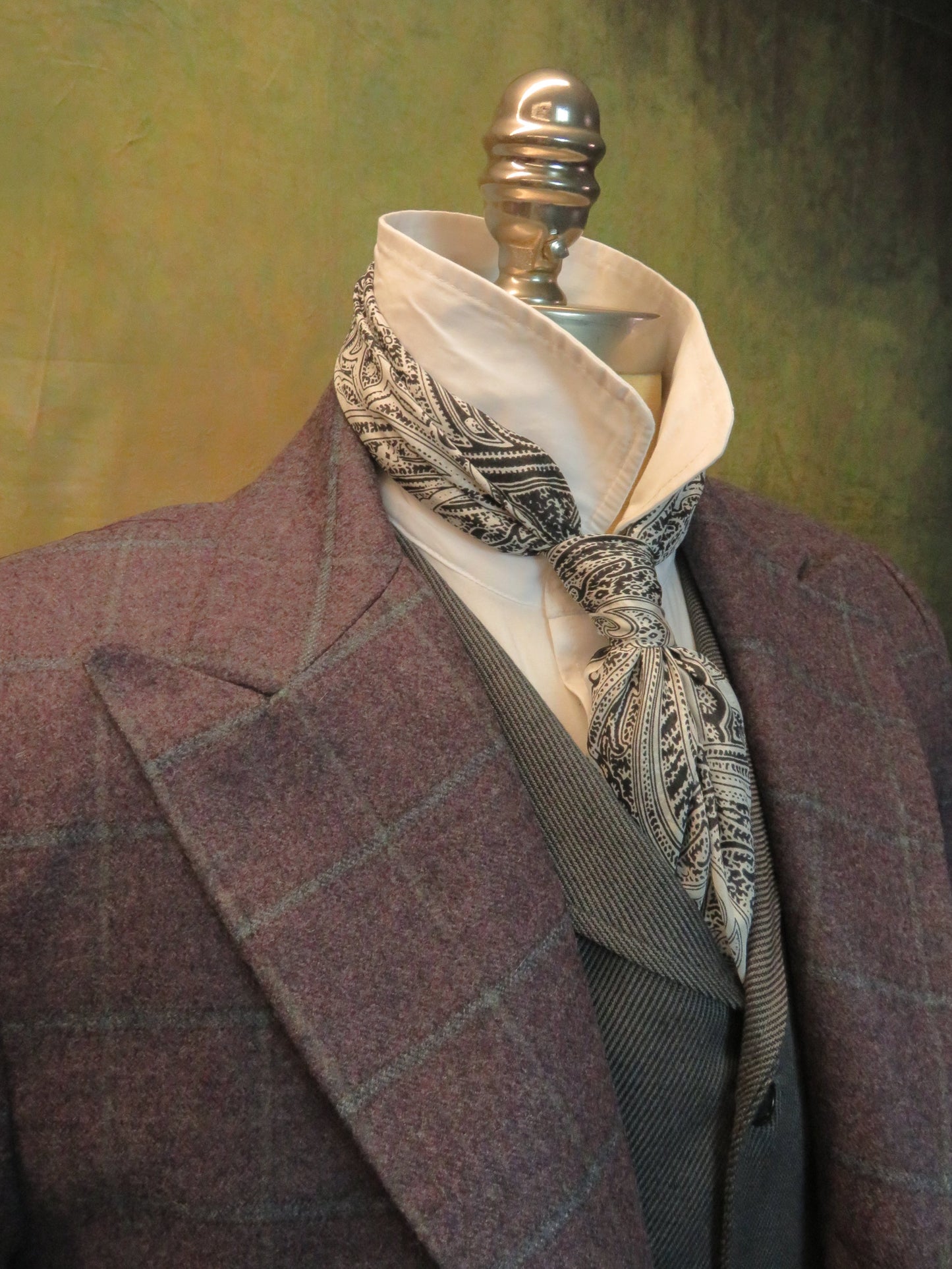 Men's Town Coat - Purple with Teal Windowpane