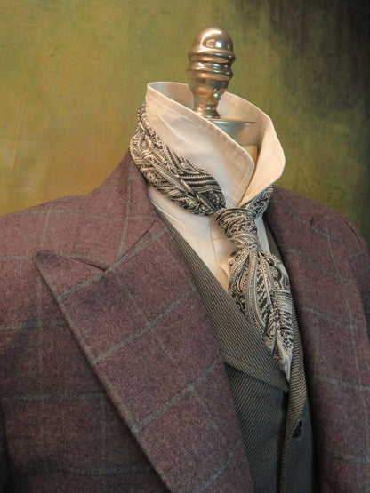 Men's Town Coat - Purple with Teal Windowpane