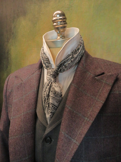 Men's Town Coat - Purple with Teal Windowpane