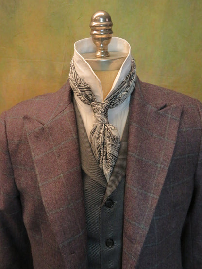 Men's Town Coat - Purple with Teal Windowpane