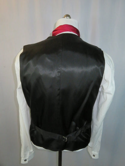 Men's Notch Vest - Black and Blue Check