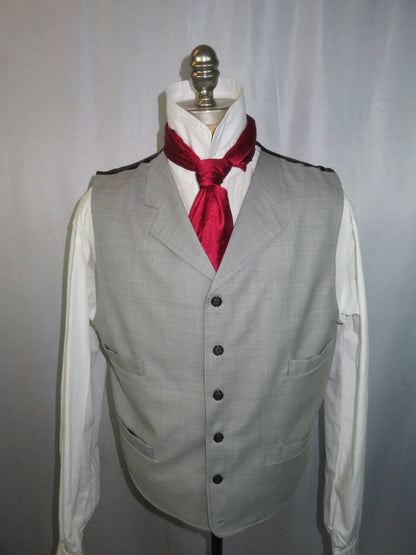 Men's Notch Vest - Silver Grey Tropical