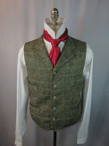 Dark Herringbone with Navy and Tan Windowpane