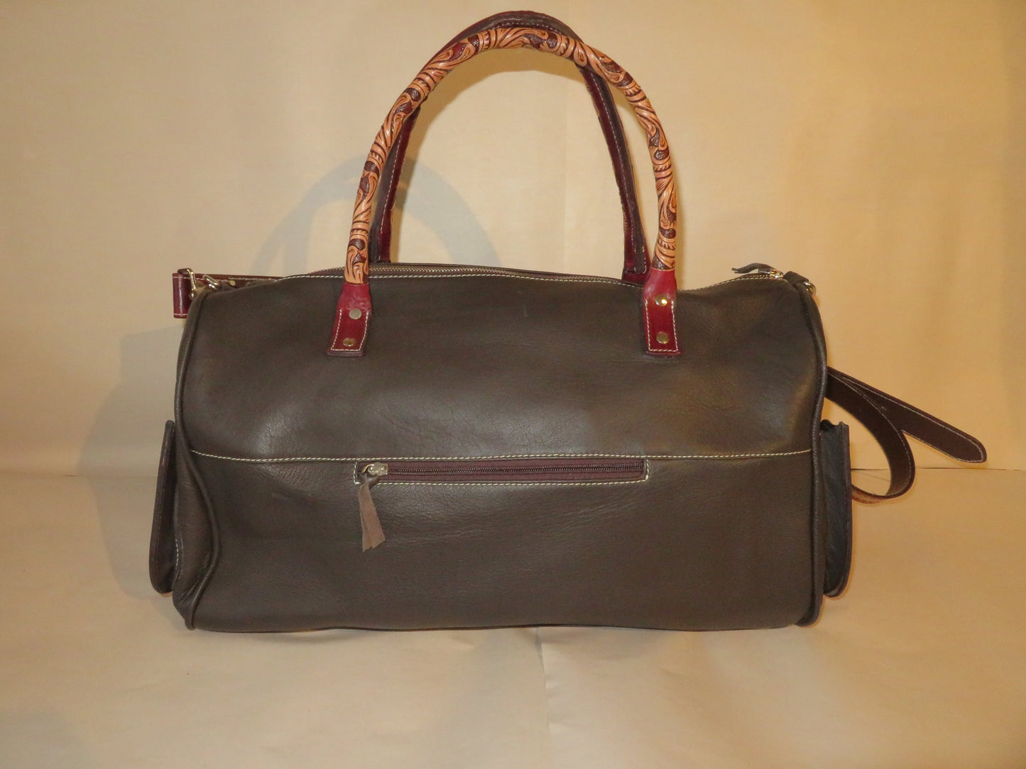 Black Leather Weekender Bag