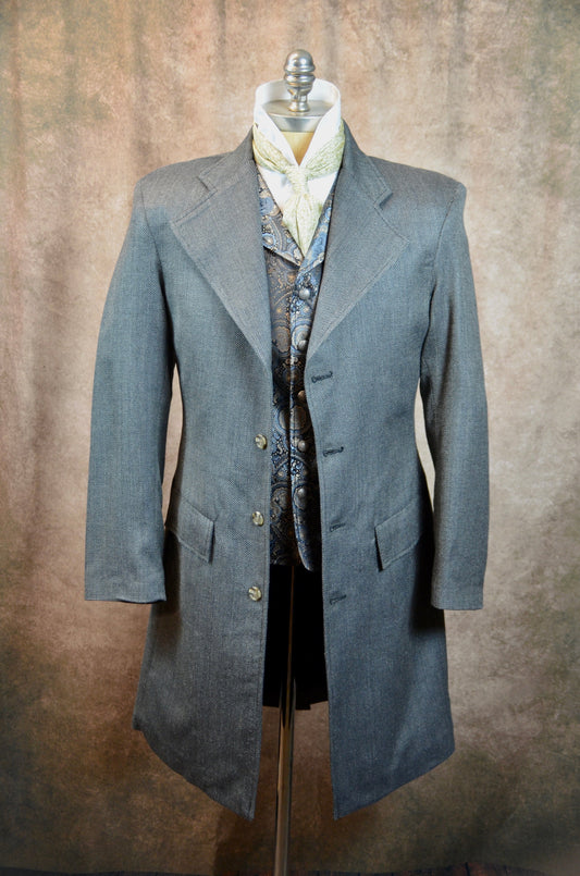 Men's Frock Coat - Navy and Grey Twill 524