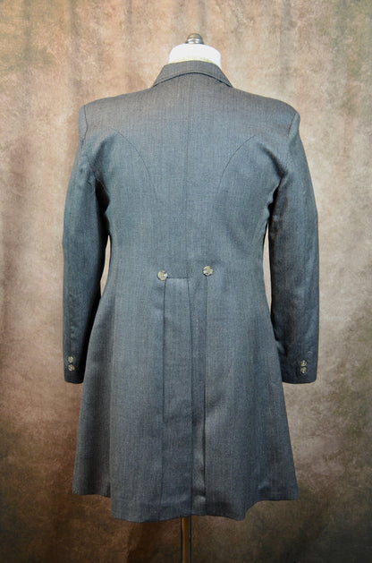 Men's Frock Coat - Navy and Grey Twill 524