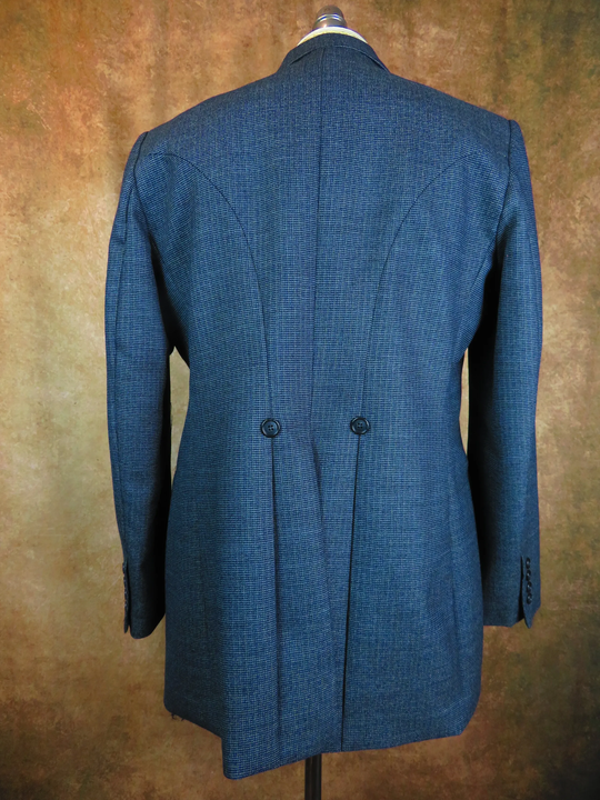 Men's Town Coat - Black and Blue Check