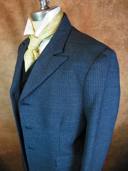 Men's Town Coat - Black and Blue Check
