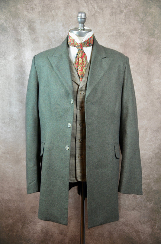 Men's Town Coat - Fern Green Tweed #208-B