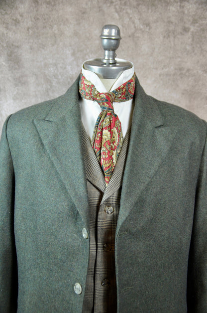 Men's Town Coat - Fern Green Tweed #208-B