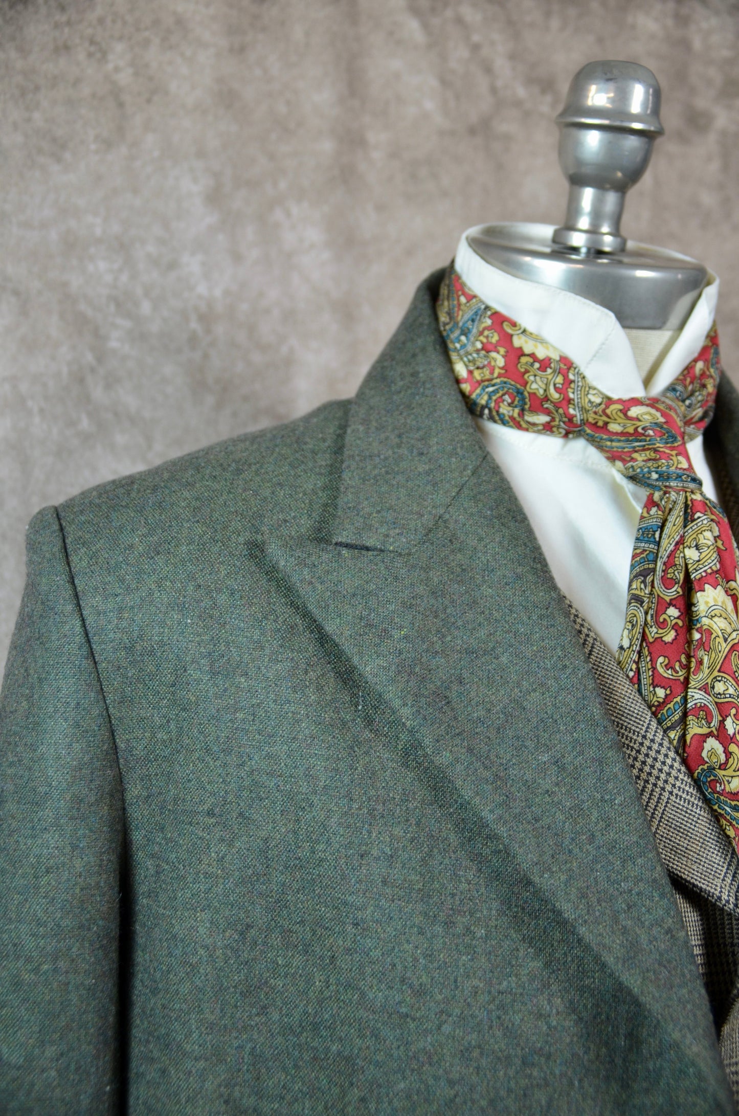 Men's Town Coat - Fern Green Tweed #208-B