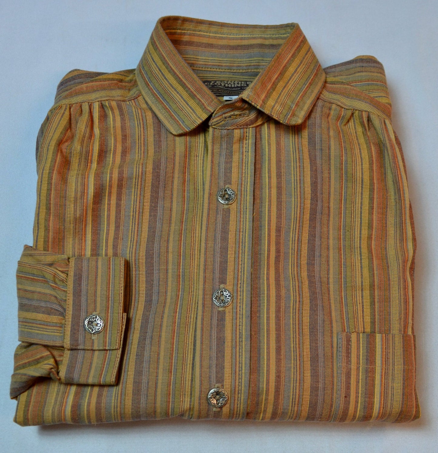Taupe Stoneworks Stripe Men's Victorian Shirt