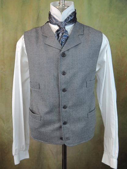 Men's Notch Vest - Bedrock Grey Twill f05