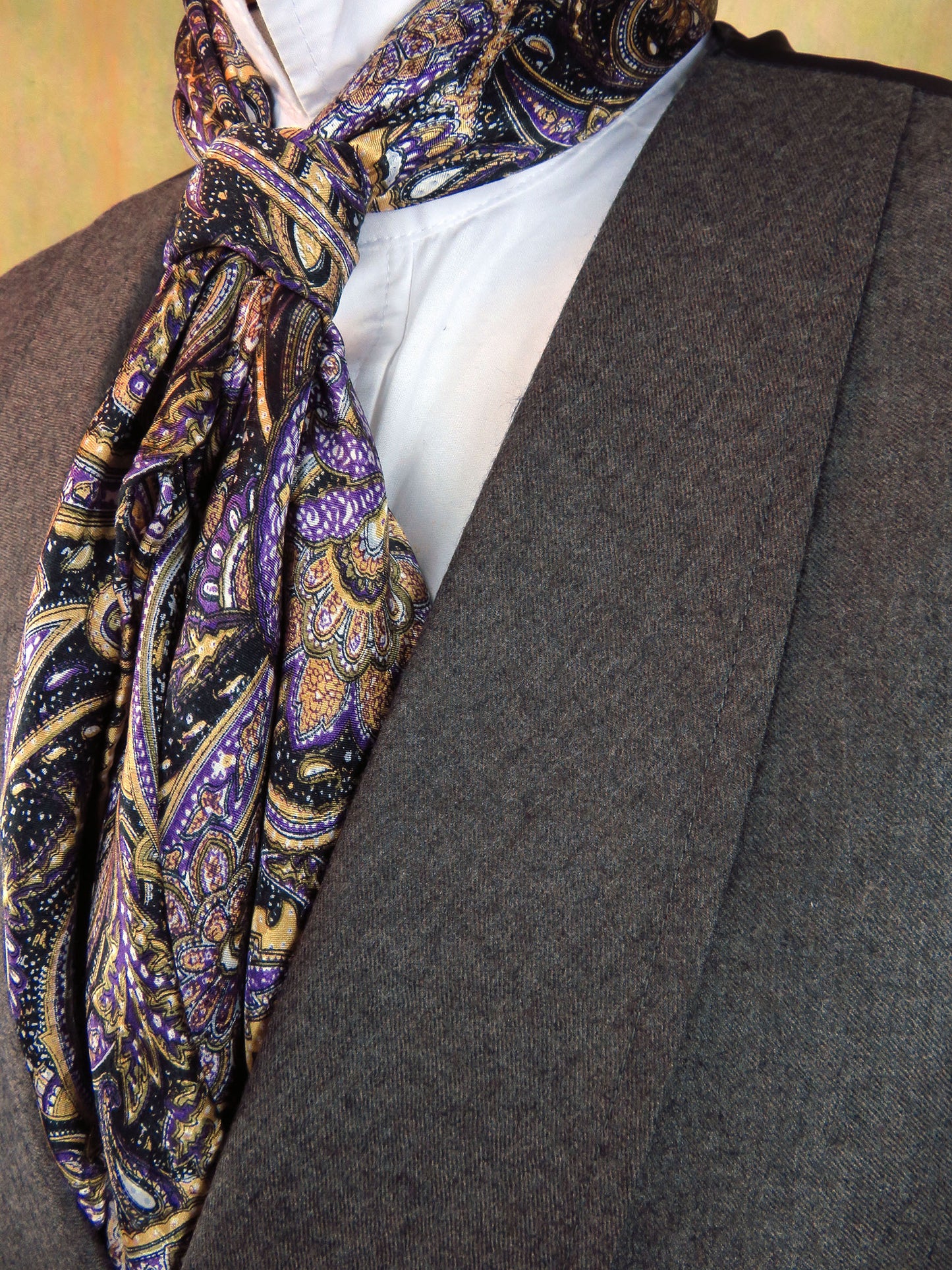 Men's Shawl Vest - Dark Grey Wool