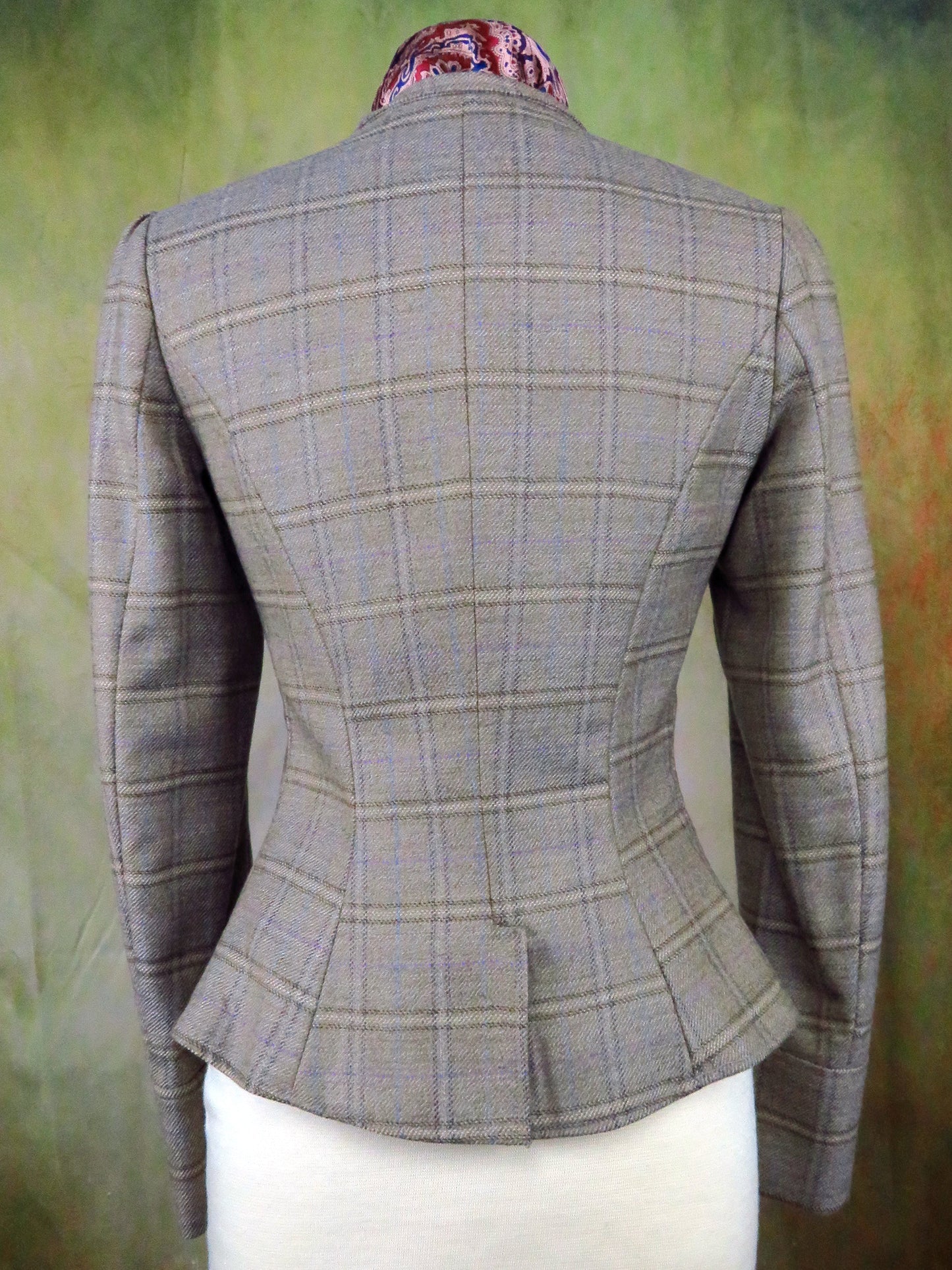 Women's Victoriana Jacket - Burlywood Brown Windowpane f63