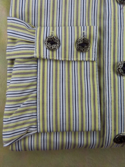 Lemon Yellow Stripe Men's Dakota Shirt