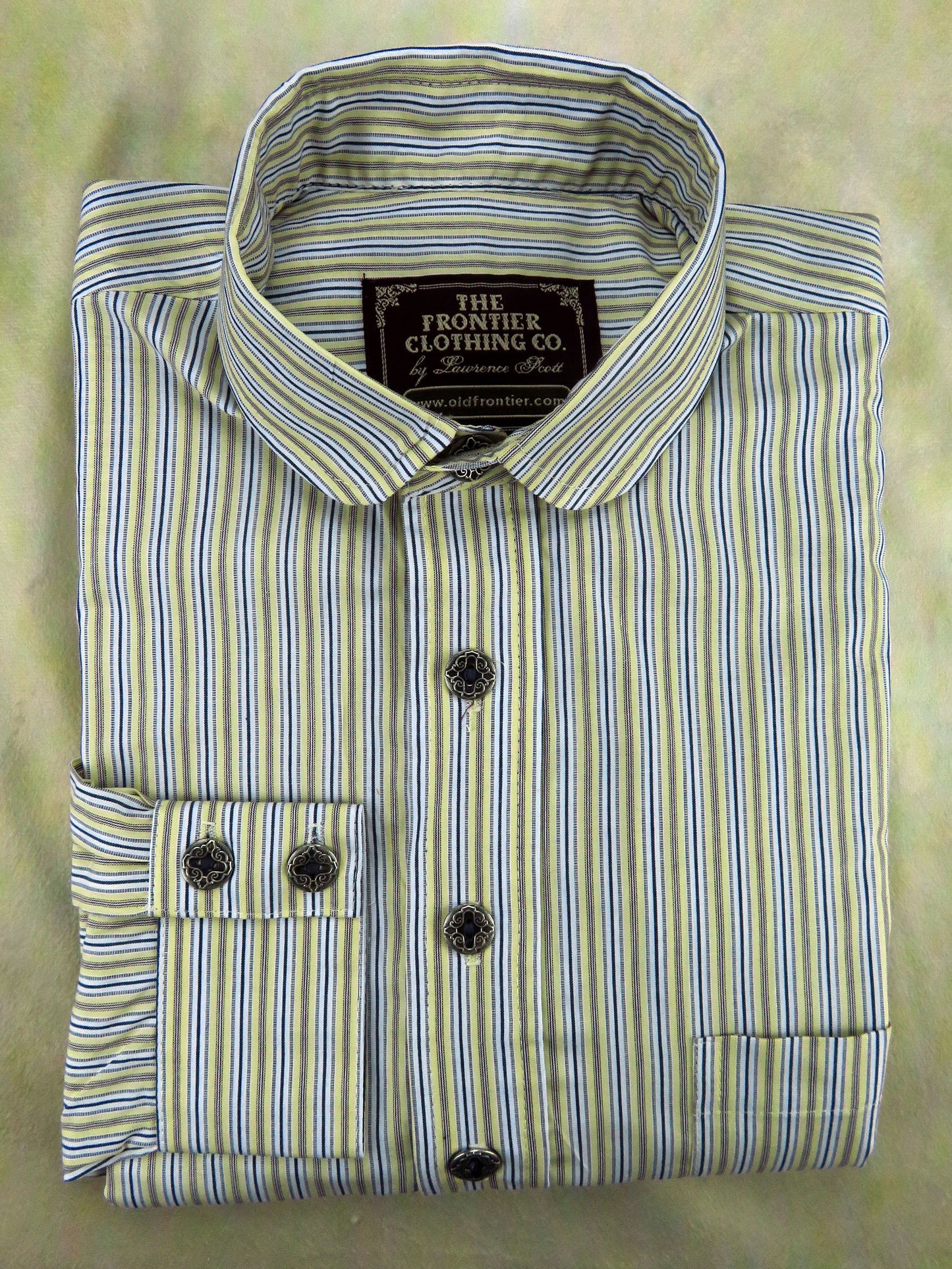 Lemon Yellow Stripe Men's Dakota Shirt
