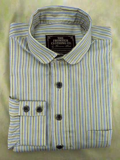 Lemon Yellow Stripe Men's Dakota Shirt