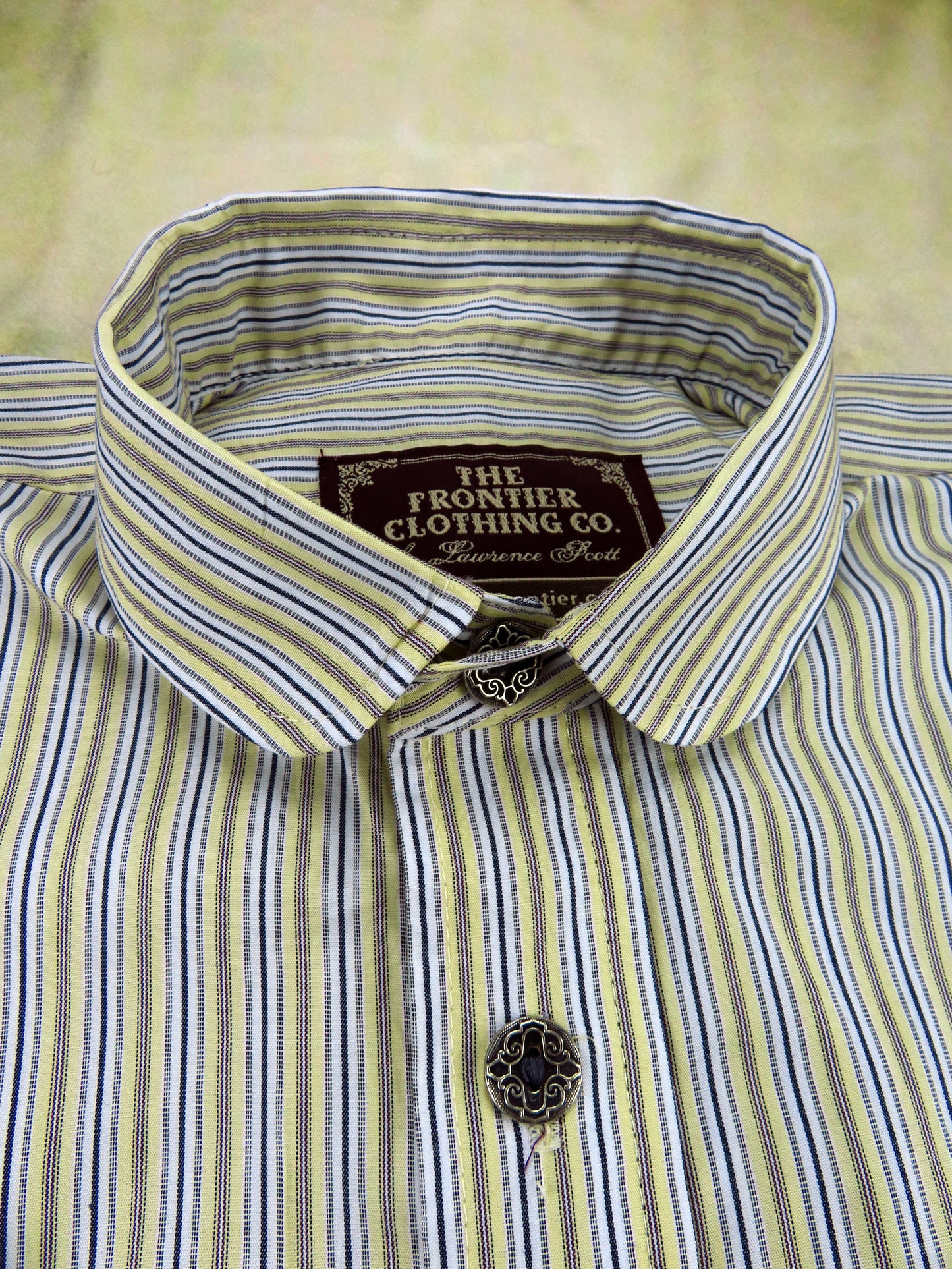 Lemon Yellow Stripe Men's Dakota Shirt