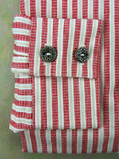 Red Striped Linen Men's Dakota Shirt