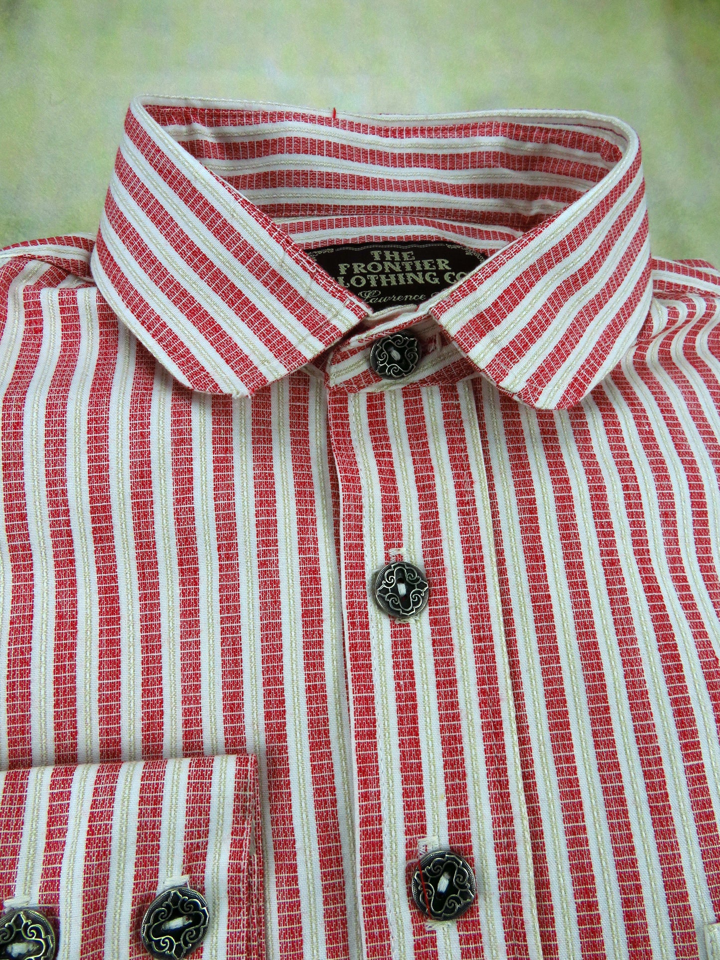 Red Striped Linen Men's Dakota Shirt