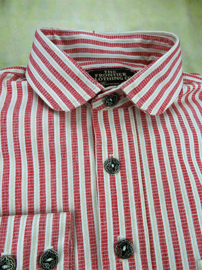 Red Striped Linen Men's Dakota Shirt