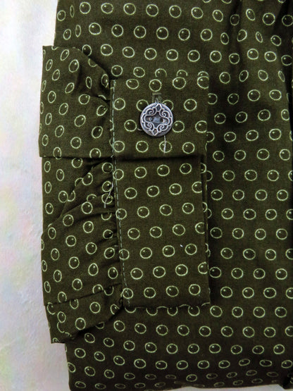 Woody Brown Bubble Wallpaper Men's Victorian Shirt