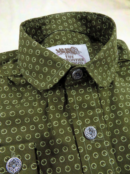 Woody Brown Bubble Wallpaper Men's Victorian Shirt