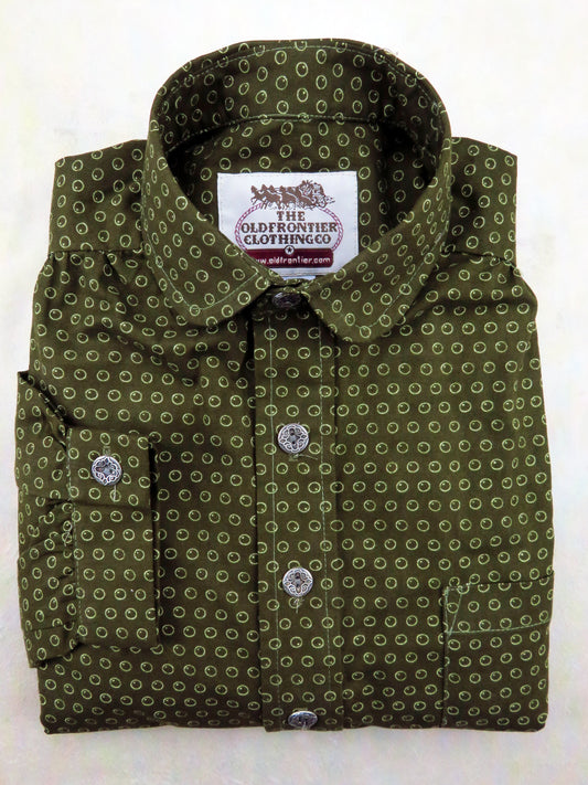 Woody Brown Bubble Wallpaper Men's Victorian Shirt