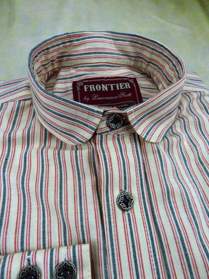 Indian Red and Grey Stripe Men's Dakota Shirt