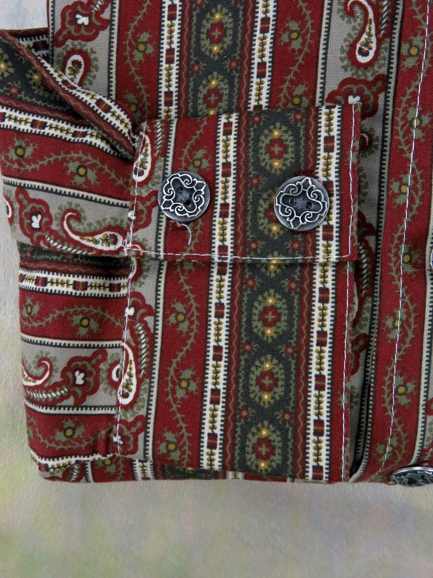 Fandango Red Paisley Stripe Men's Dakota Shirt