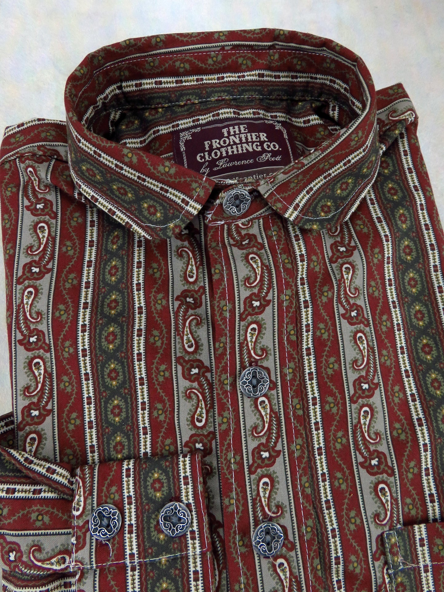 Fandango Red Paisley Stripe Men's Dakota Shirt