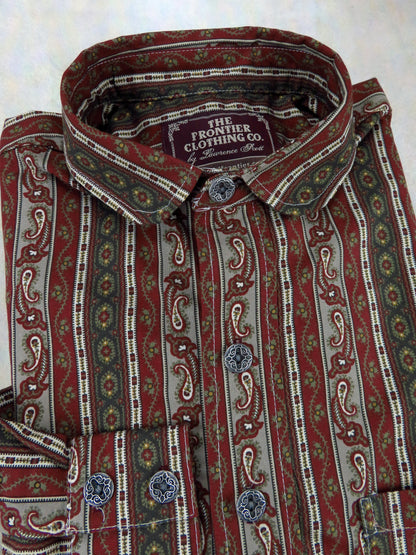Fandango Red Paisley Stripe Men's Dakota Shirt