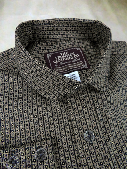 Stone Brown Southwest Medallion Men's Dakota Shirt