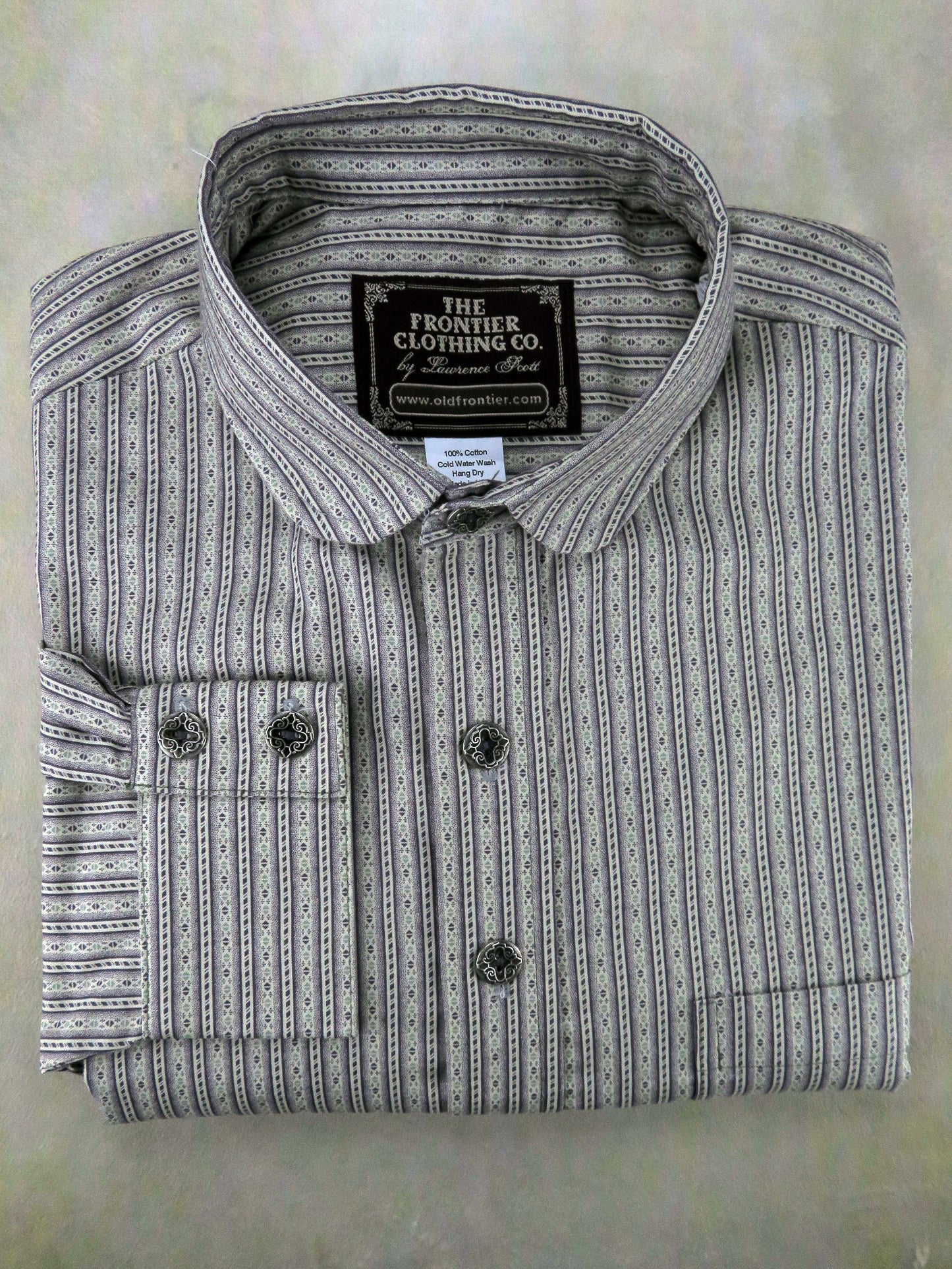 Lavender Filigree Stripe Men's Dakota Shirt